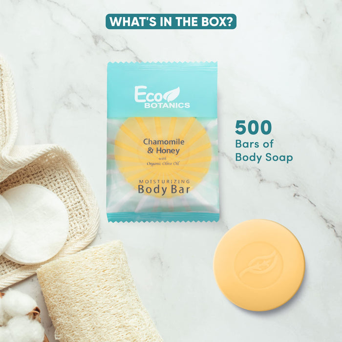 Eco Botanics Travel-Size Hotel Body Bar Soap, 0.89 oz (Case of 500)