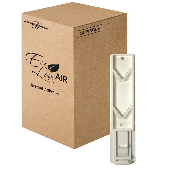Ecolux Air Wall Mounted Shower Bracket Adhesive | Retail Size Hotel Amenities | 24 Pieces