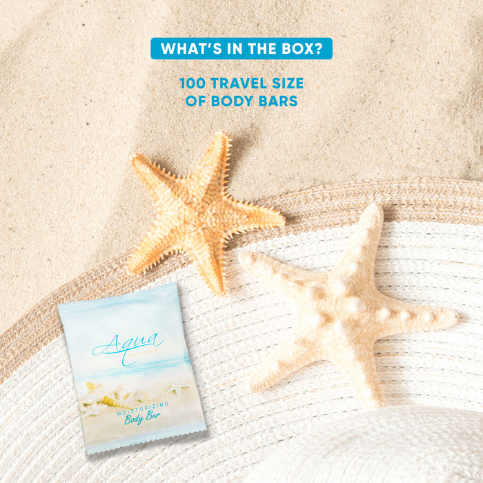 Aqua Organics Bar Soap, Travel Size Beach Hotel Amenities, 1 oz (Case of 100)