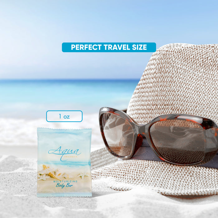 Aqua Organics Bar Soap, Travel Size Beach Hotel Amenities, 1 oz (Case of 100)