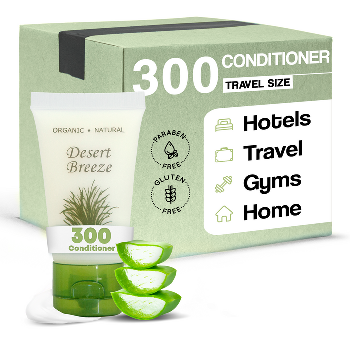 Desert Breeze Conditioner, Travel Size Hotel Toiletries, 1 oz. Flip Cap (Case of 300)