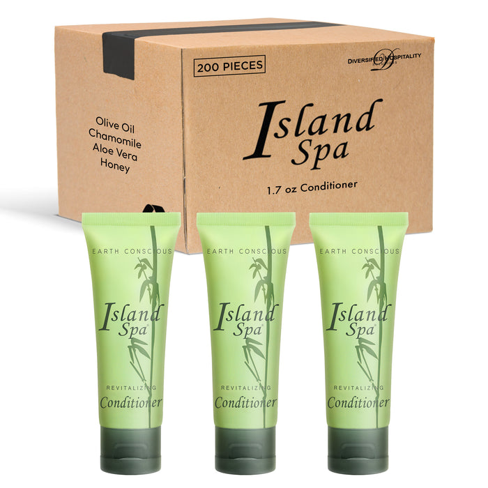 Island Spa Conditioner 1.7 oz. with Flip Cap, Enriched with Natural Aloe Vera (Case of 200)