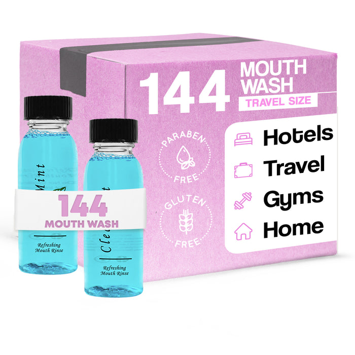 ClearMint Mouth Wash, 1 oz Travel/Hospitality Size Bottle (Case of 144)