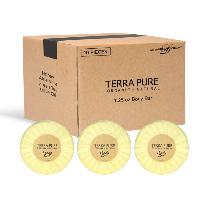 Terra Pure Bar Soap, Travel Size Hotel Amenities, 1.25 oz (Pack of 100)