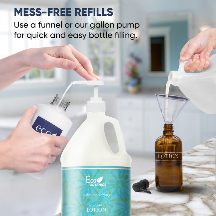 Eco Botanics Hotel Lotion | 1 Gallon | Designed to Refill Soap Dispensers | by Terra Pure (Set of 4)