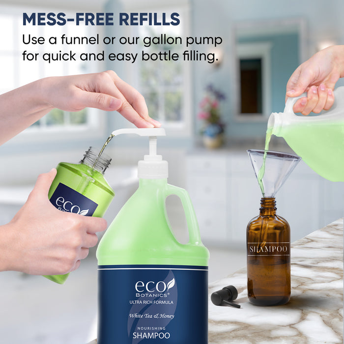 Eco Botanics Hotel Shampoo | 1 Gallon | Designed to Refill Soap Dispensers | by Terra Pure (Set of 4)
