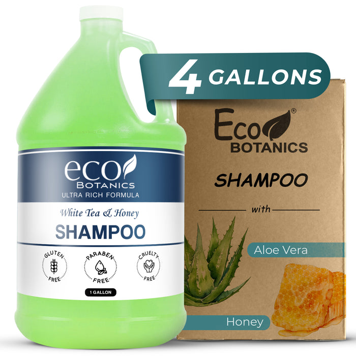 Eco Botanics Hotel Shampoo | 1 Gallon | Designed to Refill Soap Dispensers | by Terra Pure (Set of 4)