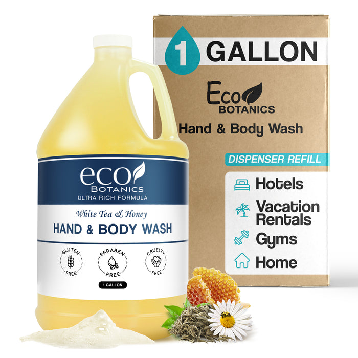 Terra Pure Eco Botanics Hotel Body Wash/Hand Soap | 1 Gallon | Designed to Refill Soap Dispensers (Single)