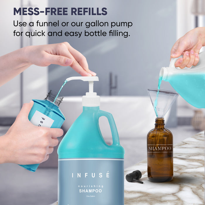 Terra Pure Infuse Hotel Shampoo | 1 Gallon | Designed to Refill Soap Dispensers (Set of 4)