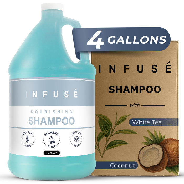 Terra Pure Infuse Hotel Shampoo | 1 Gallon | Designed to Refill Soap Dispensers (Set of 4)
