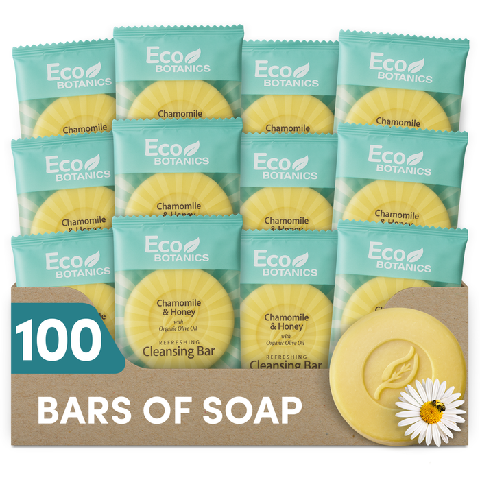 Eco Botanics Travel-Size Hotel Cleansing Bar Soap.5 oz (Case of 100)