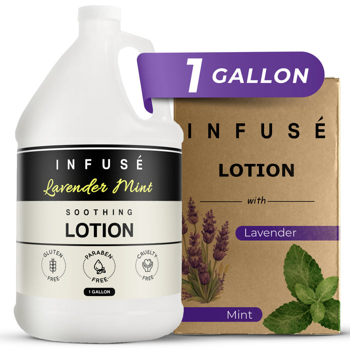 Lotion | Infuse Lavender Mint Hotel | 1 Gallon | For Hospitality & Vacation Rentals to Refill Dispensers | (Single Gallon)