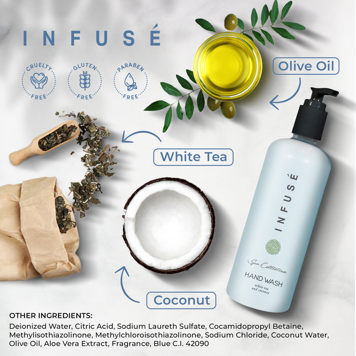Infusé White Tea and Coconut Hand Wash Acquavera Bracket 400 ml Case of 12