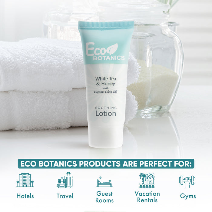 Eco Botanics Lotion, with Organic Olive Oil, Hotel/Travel Size Tubes
