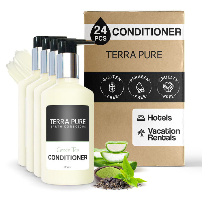 Terra Pure Green Tea Conditioner, 10.14 oz. With Organic Honey And Aloe Vera (Case of 24)