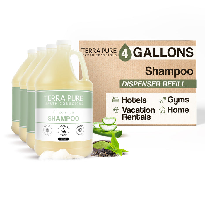 Terra Pure Hotel Shampoo | Four Gallons | Designed to Refill Soap Dispensers | by Terra Pure (Set of 4)