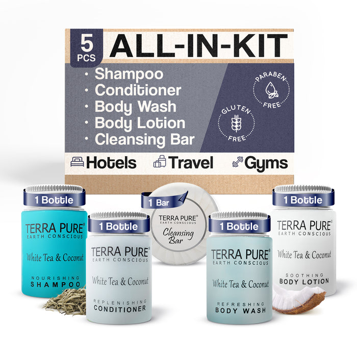 White Tea & Coconut | 1-Shoppe All-in-Kit | Sample Set (5 pcs)