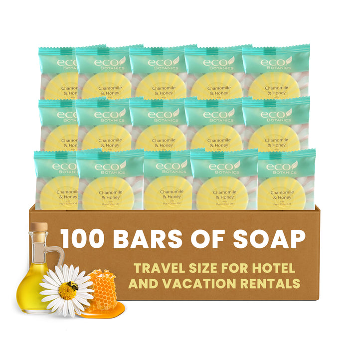 Eco Botanics Travel-Size Hotel Cleansing Bar Soap.5 oz (Case of 100)