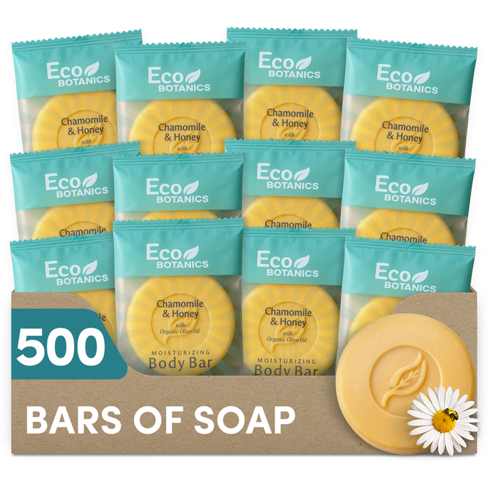 Eco Botanics Travel-Size Hotel Body Bar Soap, 0.89 oz (Case of 500)