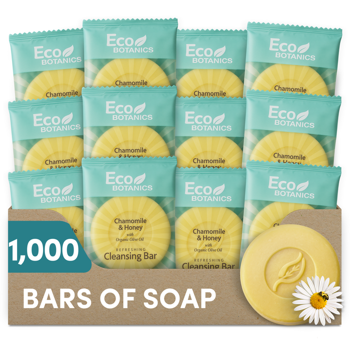 Eco Botanics Travel-Size Hotel Cleansing Bar Soap.5 oz (Case of 1000)