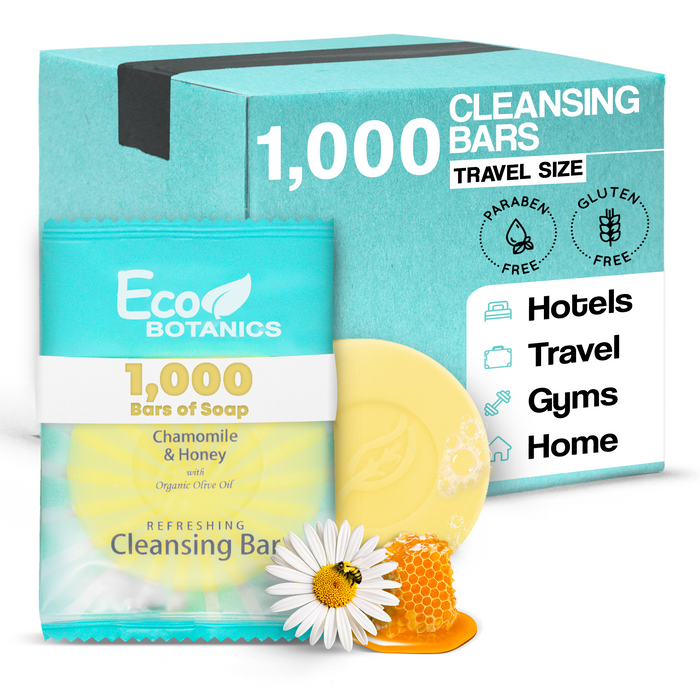 Eco Botanics Travel-Size Hotel Cleansing Bar Soap.5 oz (Case of 1000)