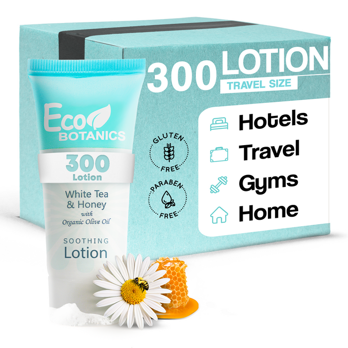 Eco Botanics Lotion, with Organic Olive Oil, Hotel/Travel Size Tubes