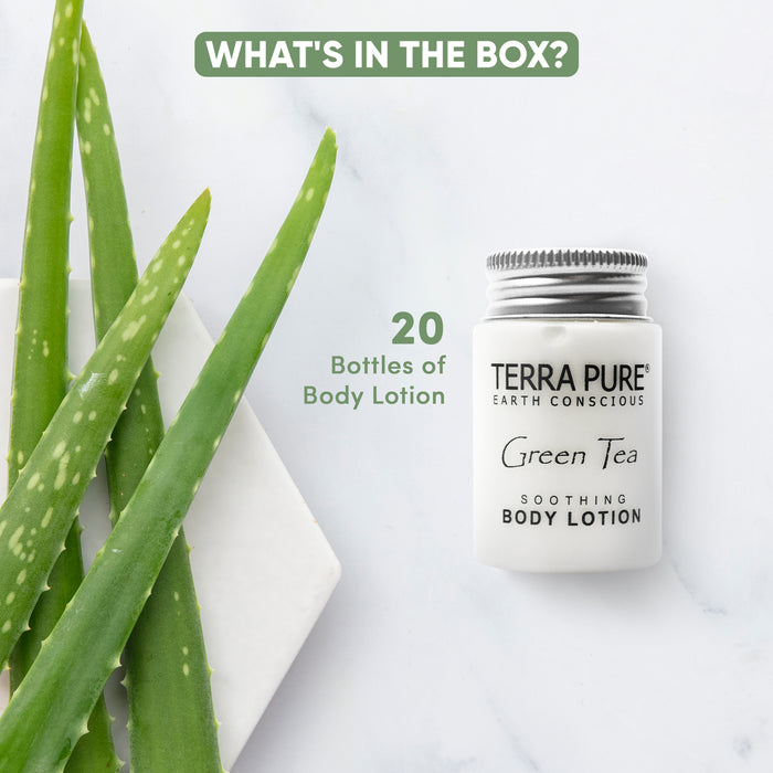 Terra Pure Body Lotion, Travel Size Hotel Amenities, 1 oz (Case of 20)