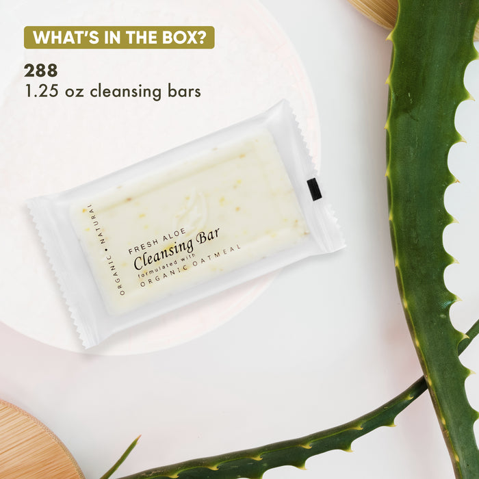 Diversified Hospitality White Aloe Vera Bar Soap, Travel Size Hotel Amenities, 1.25 oz (Case of 288)