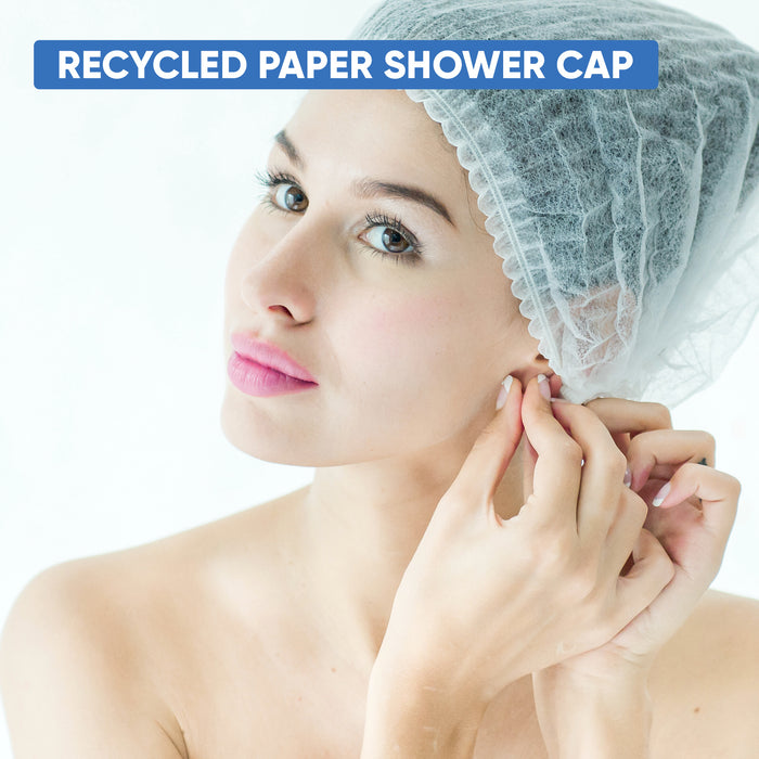 Terra Pure Green Tea Shower Cap Recycled Paper, Soy Ink Box (Case of 500)