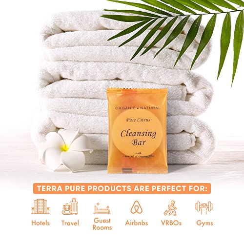 Terra Pure Wild Citrus Cleansing Bar, Travel Size Hotel, 0.5 oz (Case of 400)