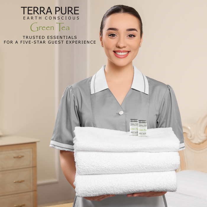 Terra Pure Green Tea Body Wash, 1.2 oz. In Jam Jar With Organic Honey And Aloe Vera (Case of 300)