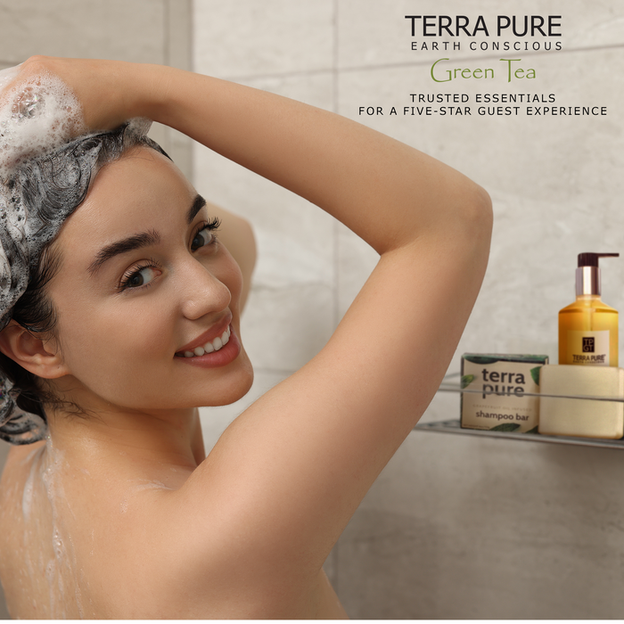 Terra Pure Shampoo Bar | Oil Infused by 1-Shoppe | Plastic Free, Soap Free, Vegan, Plant Based, Sustainable, Eco-Friendly, & Zero Waste