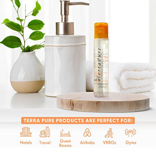 Terra Pure Wild Citrus Shampoo, Travel Size Hotel, 1 oz (Case of 250)