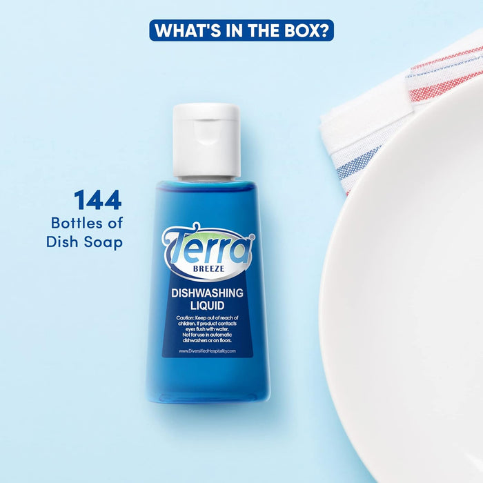 Terra Breeze Tiny Dish Soap Detergent, 1.6 oz (Case of 144)