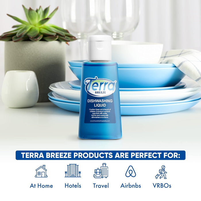 Terra Breeze Tiny Dish Soap Detergent, 1.6 oz (Case of 144)