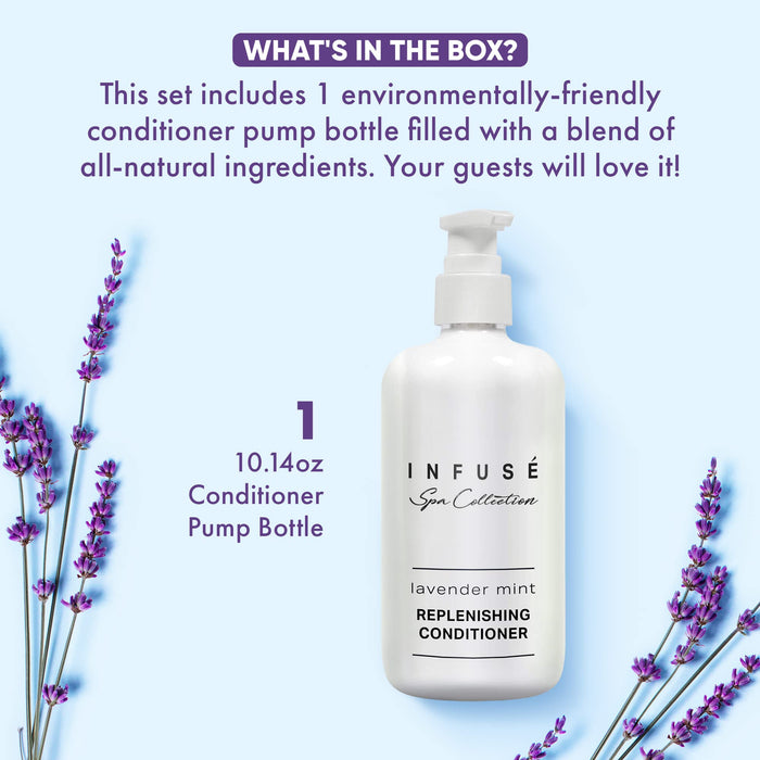 Infuse Lavender Mint Conditioner | Spa Collection | Hotel Amenities in Pump Bottle | 10.14 oz. / 300 ml (Single Bottle)