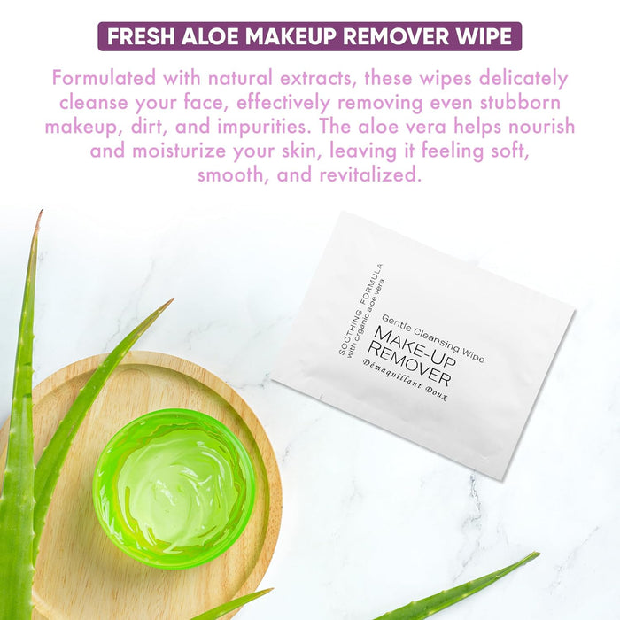 Makeup Remover Wipe for Hotel, AirBnB, VRBO, Vacation Rental (Case of 500)