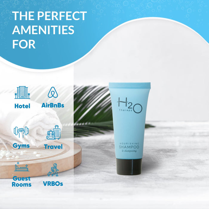 H2O Therapy Shampoo, Travel Size Hotel Hospitality, 0.85 oz (Case of 20)