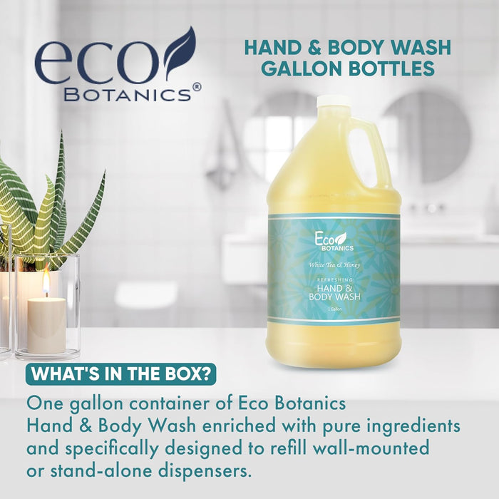 Terra Pure Eco Botanics Hotel Body Wash/Hand Soap | 1 Gallon | Designed to Refill Soap Dispensers (Single)