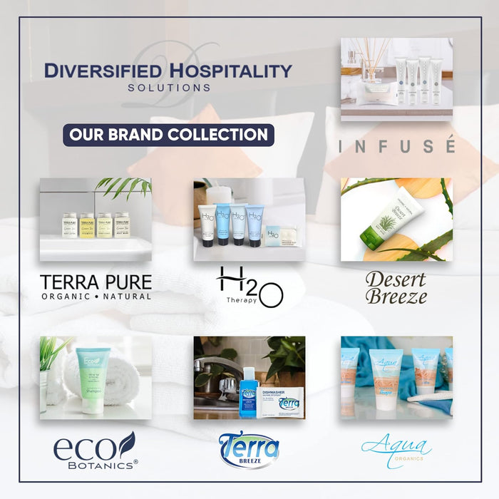 H2O Therapy Hotel Soaps and Toiletries Bulk Set | 1-Shoppe All-In-Kit Amenities for Hotels & Airbnb | 0.85 oz Hotel Shampoo & Conditioner, 1 oz Bar Soap Travel Size | 150 Pieces