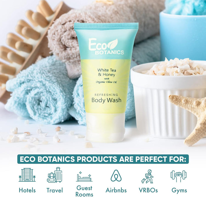 Eco Botanics Travel-Size Hotel Body Wash Soap, 1 oz. (Case of 300)