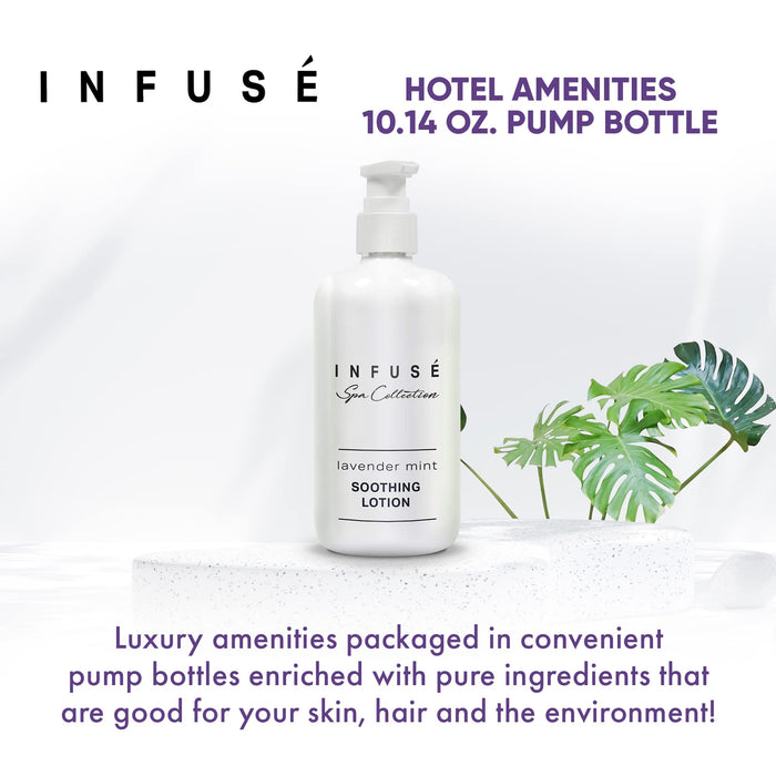 Infuse Lavender Mint Lotion | Spa Collection | Hotel Amenities in Pump Bottle | 10.14 oz. / 300 ml (Single Bottle)