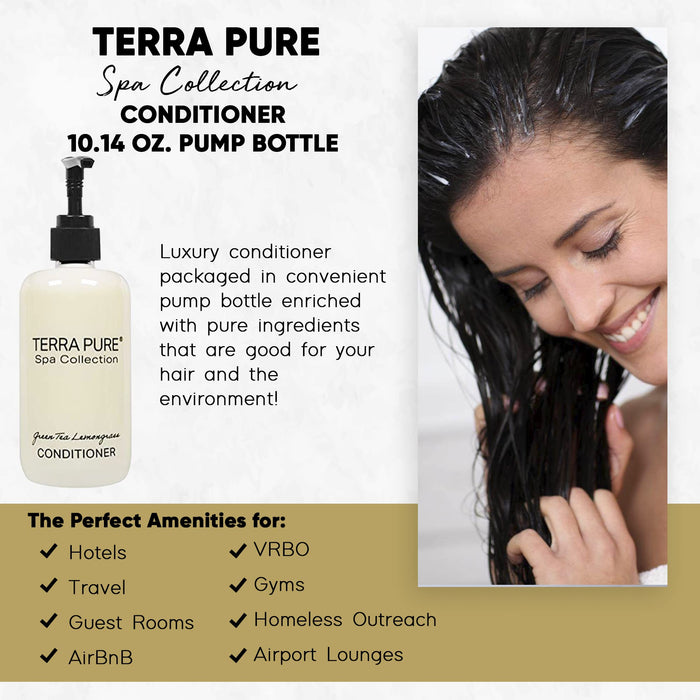 Terra Pure Conditioner | Spa Collection | Hotel Amenities in Pump Bottle | 10.14 oz. / 300 ml (Single Bottle)