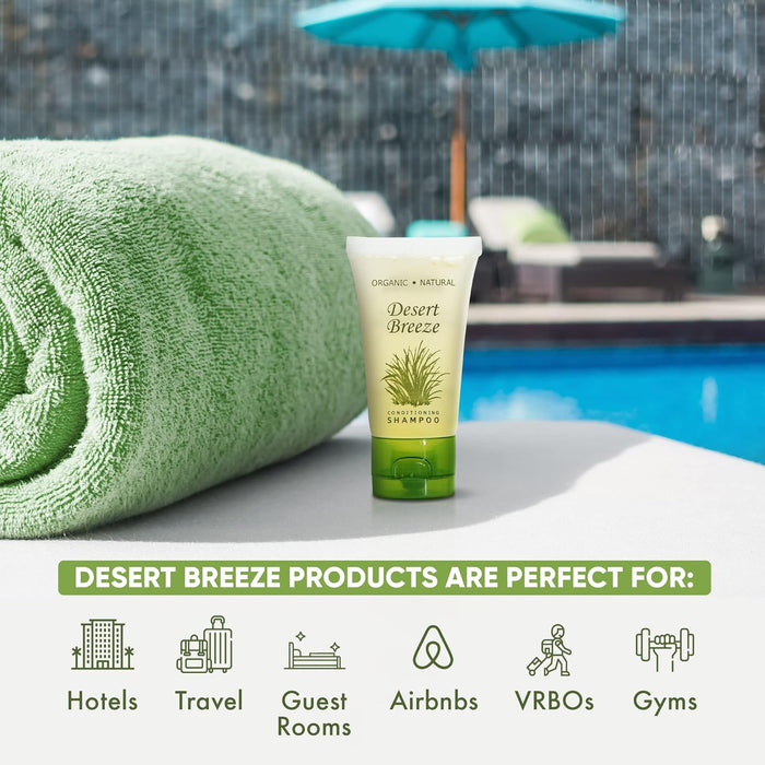 Desert Breeze Shampoo, Travel Size Hotel Toiletries, 1 oz. Flip Cap (Case of 300)