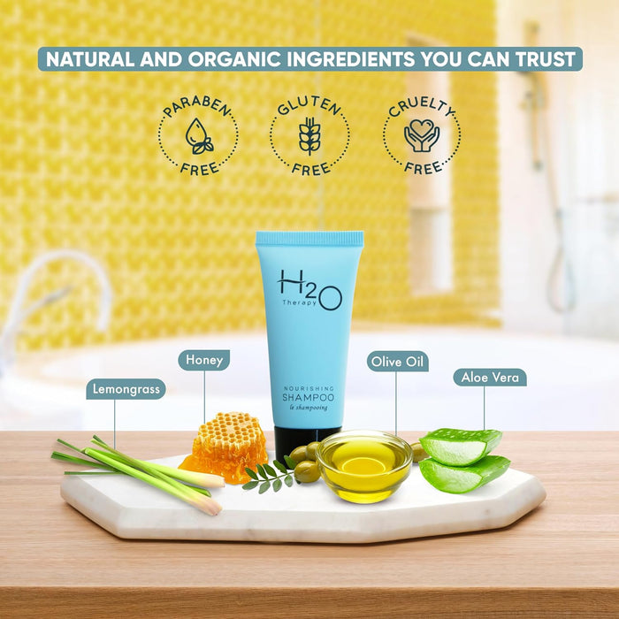 H2O Therapy Shampoo, Travel Size Hotel Hospitality, 0.75 oz (Case of 300)