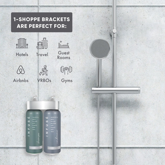 Acquavera Double Bracket (Silver) with Infuse Lavender Mint Shampoo and Conditioner