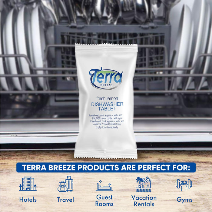 Terra Breeze 200-Count Dishwasher Detergent Pods, Bulk Hotel Supplies