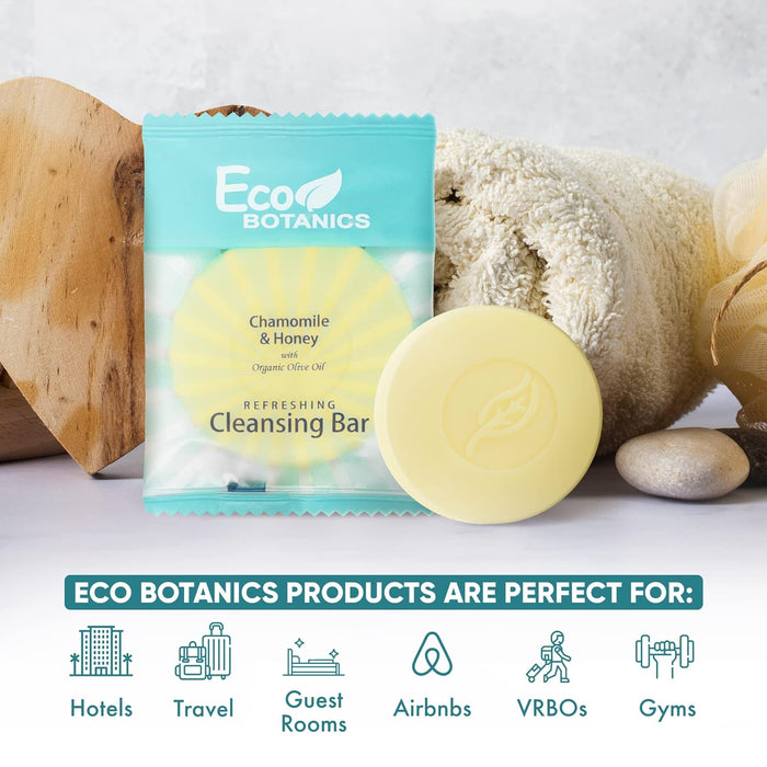 Eco Botanics Travel-Size Hotel Cleansing Bar Soap.5 oz (Case of 50)