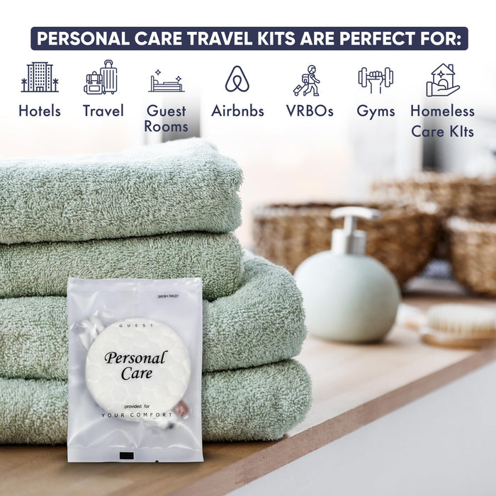 Personal Care Kit Frosted Sachet Wrap | Hotels and Vacation Rentals | (Case of 50)