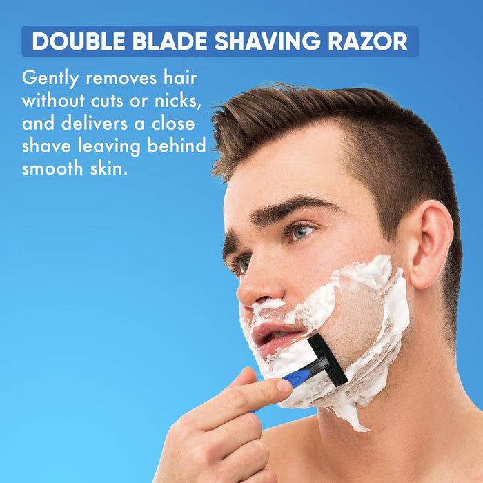 Double Blade Shaving Razor | Individually Wrapped | Disposable for Hotel & Hospitality (Case of 144)
